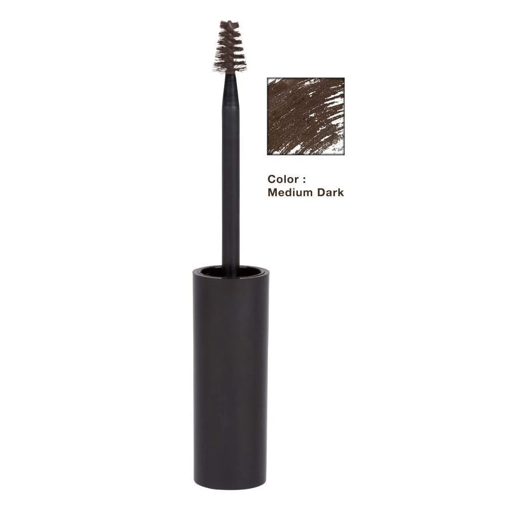 Elizabeth Mott Eyebrow Gel Makeup - Queen of the Fill Brow Tint and Filler - Brush to Fill in Eyebrows and Cover Gray Hairs - Cruelty Free - Dark Medium Brown , 4g