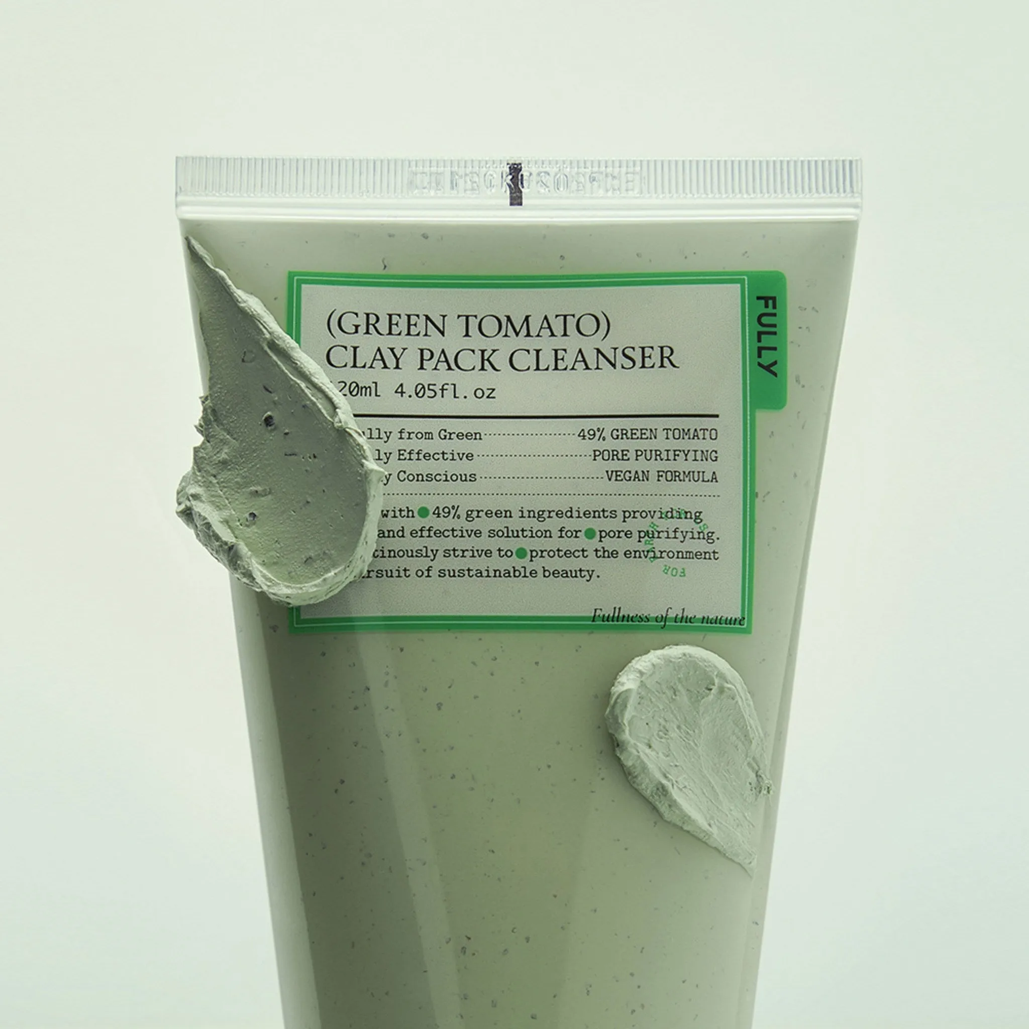 Pully Vegan Green Tomato Clay Pack Cleanser, 120ml, 1 piece - Cleansing Foam - 🏆 #46 - Beauty - Best of December