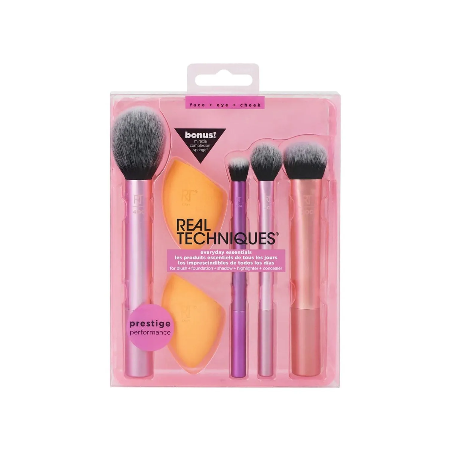 Real Techniques Every Day Essential Brush 5 pcs ( Foundation , Concealer , Highlighter , Blush & Shadow )